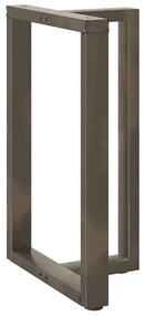 Pés de mesa de bar em forma de T, 2 peças, preto, 60x35x(90-91) cm, aç
