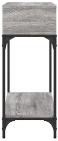 Mesa consola 100x30,5x75cm derivados de madeira cinzento sonoma