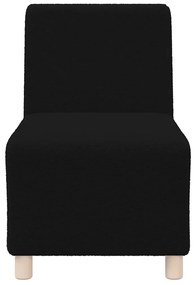 Poltrona 55 cm tecido encaracolado tipo lã preto