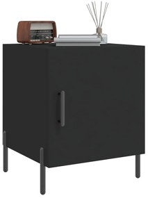 Mesa de cabeceira 2 pcs 40x40x50 cm derivados de madeira preto