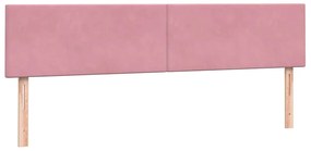Cama com molas colchão 200x210 cm veludo rosa