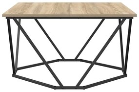 Mesa de Centro Carvalho Sonoma 80x80x45 cm Madeira de engenharia