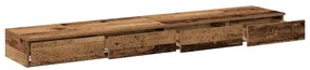 gavetas vidaXL em madeira antiga 200x36,5x16,5 cm Madeira de engenhari