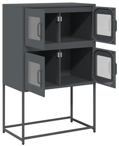 Aparador alto 68x39x107 cm aço antracite