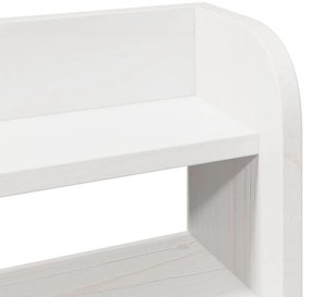 Cama sem colchão 140x190 cm madeira de pinho maciça branco