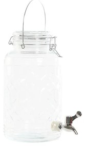 Dispensador de Água DKD Home Decor Cristal Transparente Ferro (15.8 x 15.8 x 29 cm) (3,6 L)