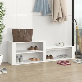 vidaXL Sapateira 150x35x45 cm derivados de madeira branco