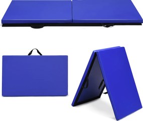 Colchão de ginástica desportiva dobrável 180 x 60 x 5 cm Tapete de ioga Tapetes de fitness  Azul