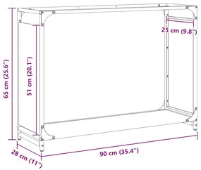 Suporte para lenha aço laminado a frio verde azeitona