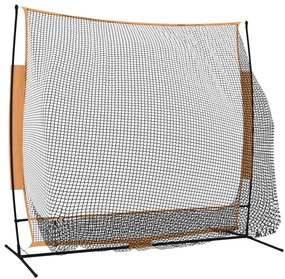 Rede p/ treino de golfe 215x107x216cm poliéster preto e laranja