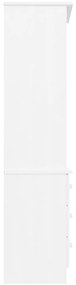 Estante c/ gavetas ALTA 60x35x142 cm pinho maciço branco