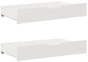 Gavetas para cama 2 pcs 90x55x17 cm pinho maciço branco