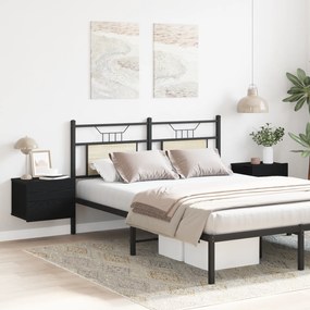 Conjuntos de Camas de Cabeceira vidaXL 2 pcs Carvalho Preto 40x30x30 c