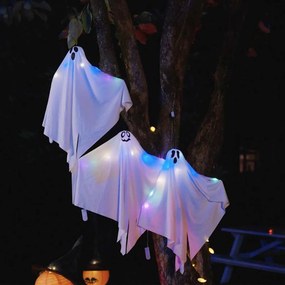 vidaXL Fantasma de Halloween Pendente 3 pcs Branco 52 x 62 cm