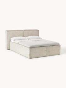 Cama de casal em bombazina Lennon