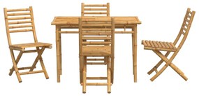 5 pcs conjunto de jantar para jardim bambu
