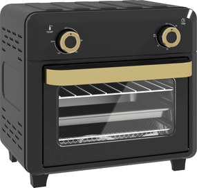 HOMCOM Mini forno com convecção, fritadeira de ar, temporizador, luz interna, 10L, Preto | Aosom Portugal