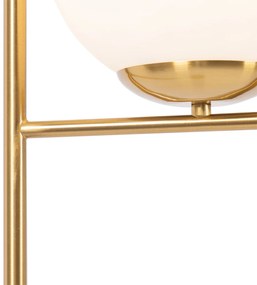 Candeeiro de pé Art Déco ouro e vidro opala - Flore Design
