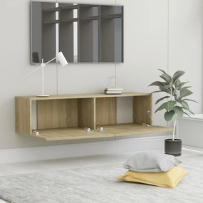 Móvel de TV 120x30x30 cm derivados de madeira carvalho sonoma