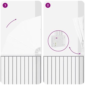 Tela de Privacidade para Varanda Branco 140 x 140 cm tecido