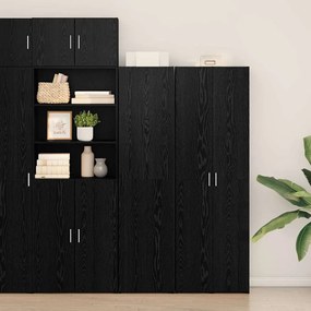 vidaXL Aparador Carvalho Preto 45x42.5x185 cm Madeira Engenheirada
