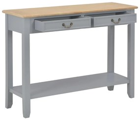 Mesa consola 110x35x80 cm madeira cinzento