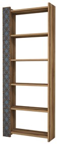 Estante City – Nogueira e Calcedónia – 64,6 x 170 x 24,2 cm