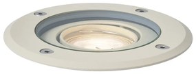 Foco de chão moderno bege cinza GU10 50mm ajustável IP65 - Delux Moderno