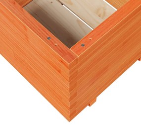 Vaso/floreira de jardim 60x60x49,5cm pinho maciço castanho mel