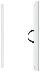 Portão retrátil p/ animais de estimação 102,5x125 cm branco