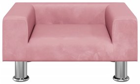 Cama para cães 50x40x26,5 cm veludo rosa