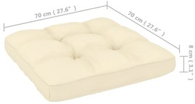 8 pcs conjunto lounge de jardim c/ almofadões pinho maciço
