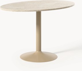 Mesa de jantar oval com tampo em mármore Miley, 120 x 80 cm