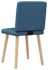 Cadeiras de jantar 2 pcs tecido azul