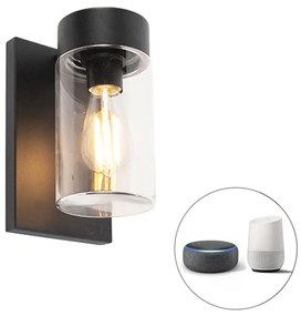 LED Candeeiro de parede exterior inteligente preto IP44 com Wi-Fi ST64 - Jarra Moderno