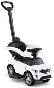 Carrinho de passeio 3 em 1 para crianças pequenas com alça removível, licenciado pela Land Rover Discovery - Preto