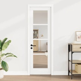 porta interna com vidro "ORKDAL" branca 61x198,5x4 cm