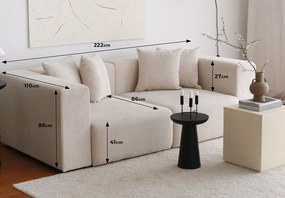 Sofá de 3 Lugares Yolo – Branco – 222x89x110 cm