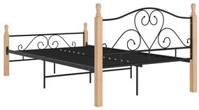 Estrutura de cama 120x200 cm metal preto