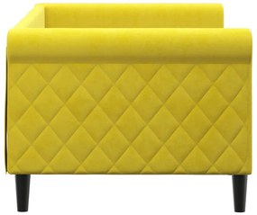 Sofá-cama 80x200 cm veludo amarelo