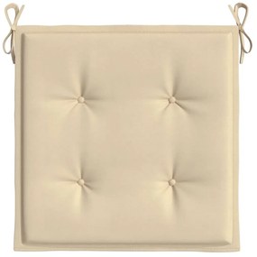 Almofadões p/ cadeiras jardim 6 pcs 40x40x4 cm oxford bege