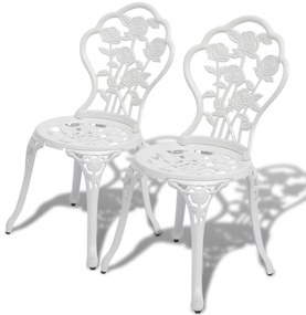 3 pcs conjunto bistrô alumínio fundido branco