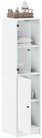 Aparador alto c/ porta de vidro 35x37x142 cm branco