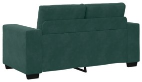 Sofá Loveseat Verde Escuro 120 cm em Veludo da vidaXL
