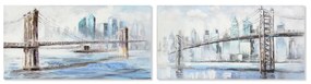 Pintura Dkd Home Decor New York (120 X 3 X 60 cm) (2 Pcs)