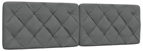Estrutura de cama sem colchão 180x200 cm tecido cinzento-escuro