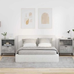 vidaXL Armário de Cabeceira 2 pcs Cinzento cimento 49 x 36 x 61 cm