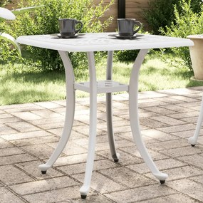 vidaXL Mesa de jardim 53x53x53 cm alumínio fundido branco