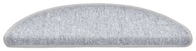Tapetes de escada 30 pcs 56x17x3 cm cinzento-claro