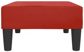 Apoio de pés 78x56x32 couro artificial vermelho tinto